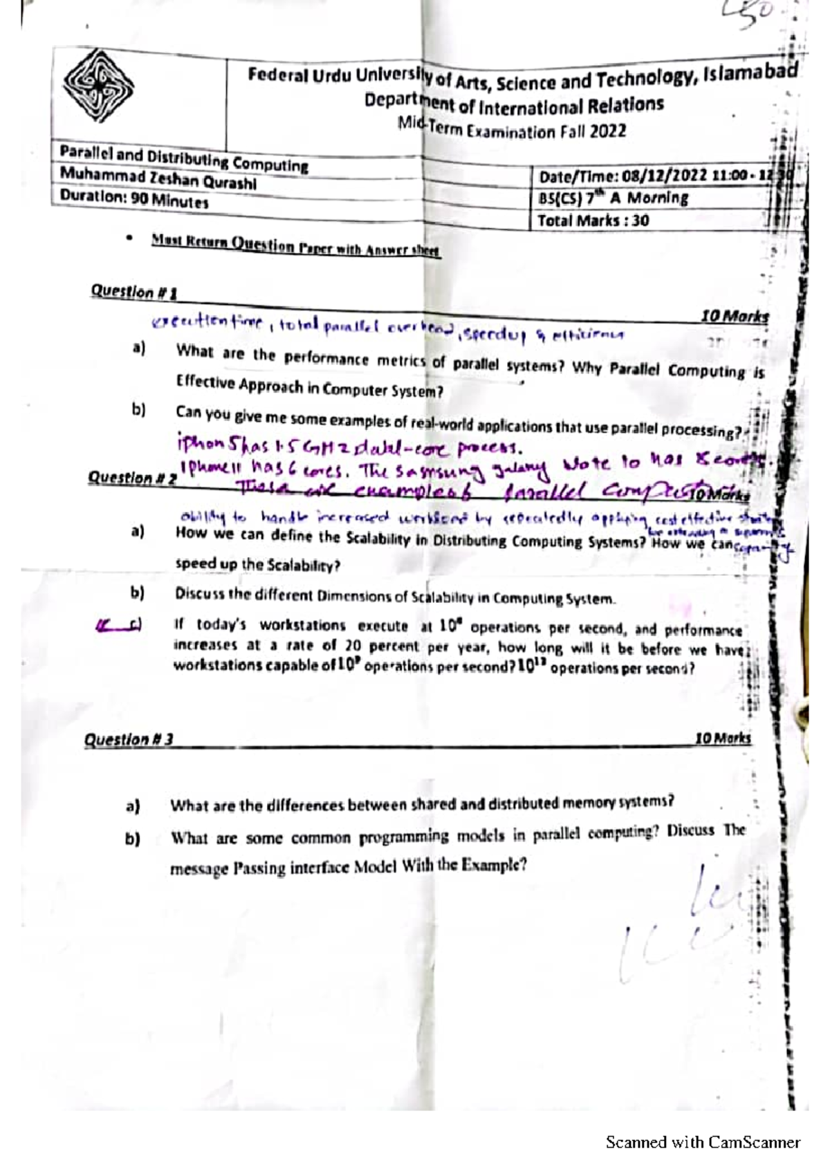 PDC Notes by Sir Zeeshan - Fall 2022 (M-A) - Studocu