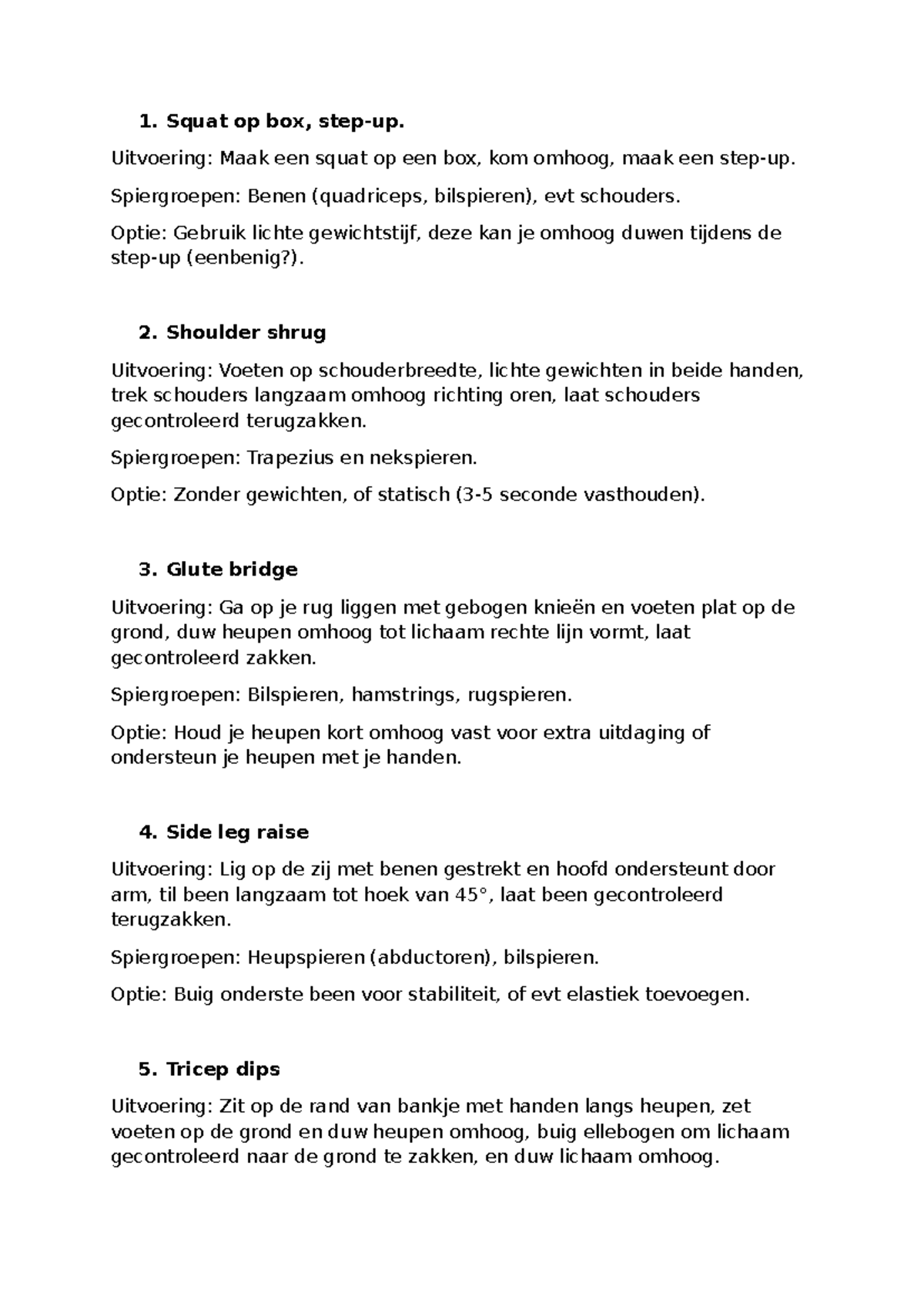 Circuit Training Full Body Workout Routine