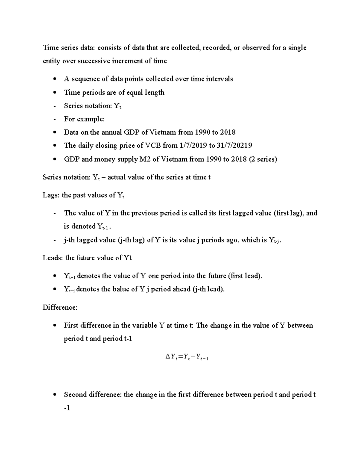 Time Series Data Analysis: Forecasting Techniques in Economics and ...