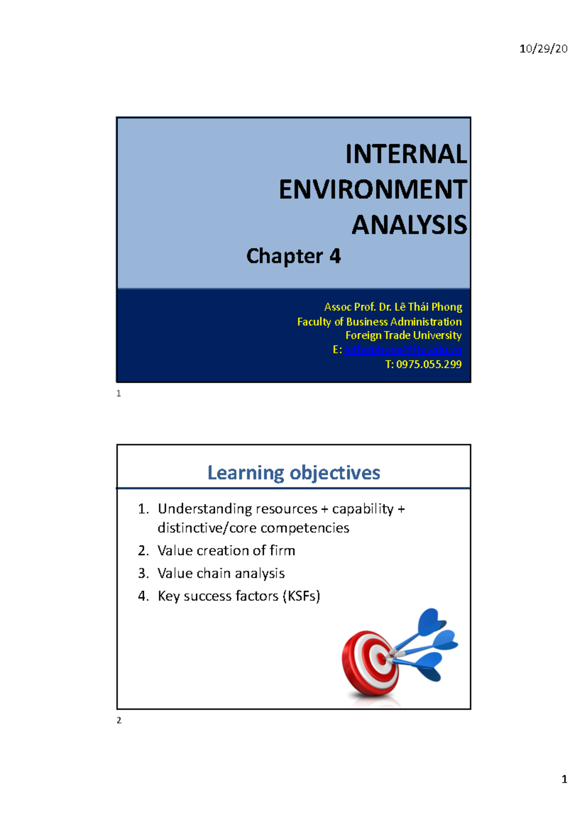 Chapter 4: Internal Environment Analysis in Strategic Management - Studocu