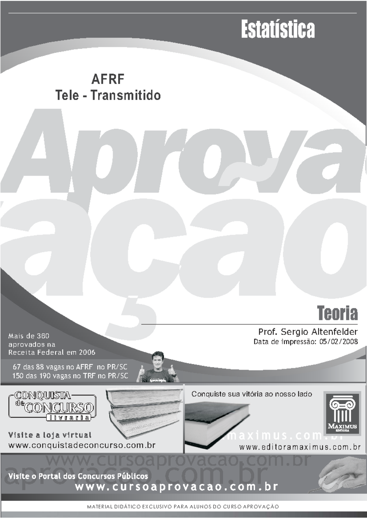 Apostila AFRF Estatística 2008 - Teoria e Questões de Provas - Studocu