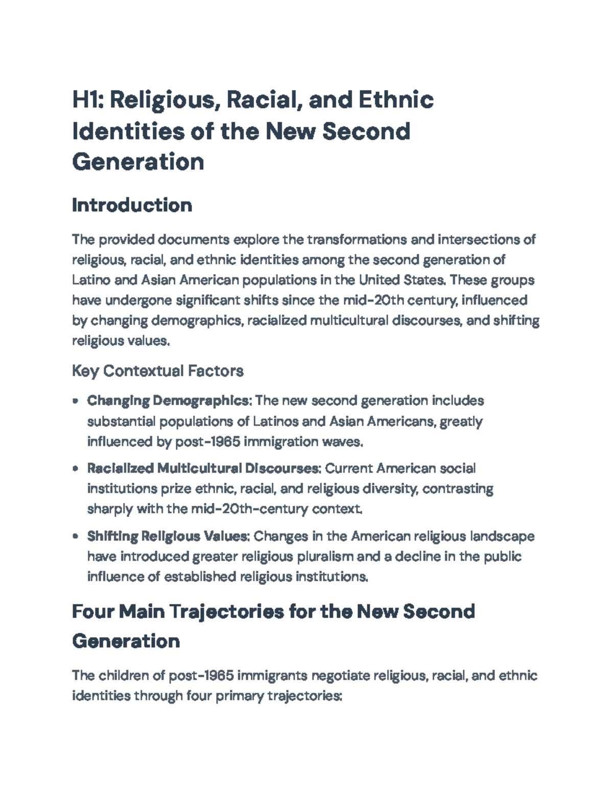Religious, Racial, and Ethnic Identities Among the New Second ...