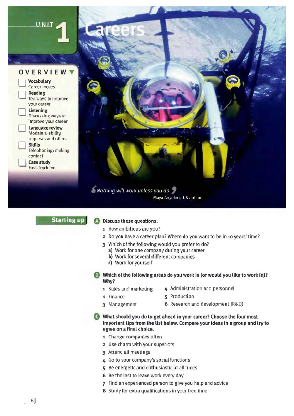 UNIT 1: Career Overview & Improvement Strategies (Pre-Intermediate ...