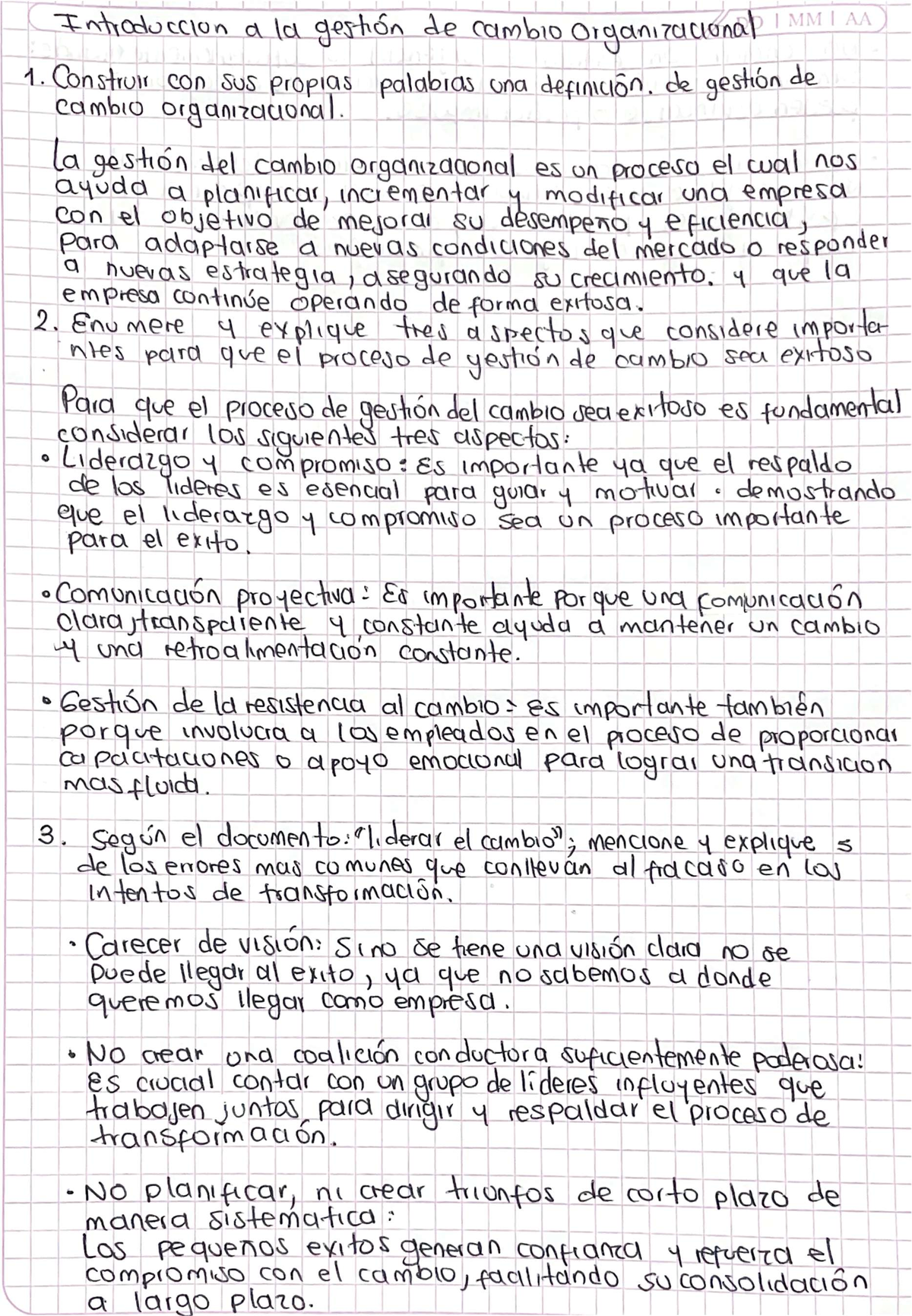 La gestión del cambio organizacional es un proceso el cual nos ...