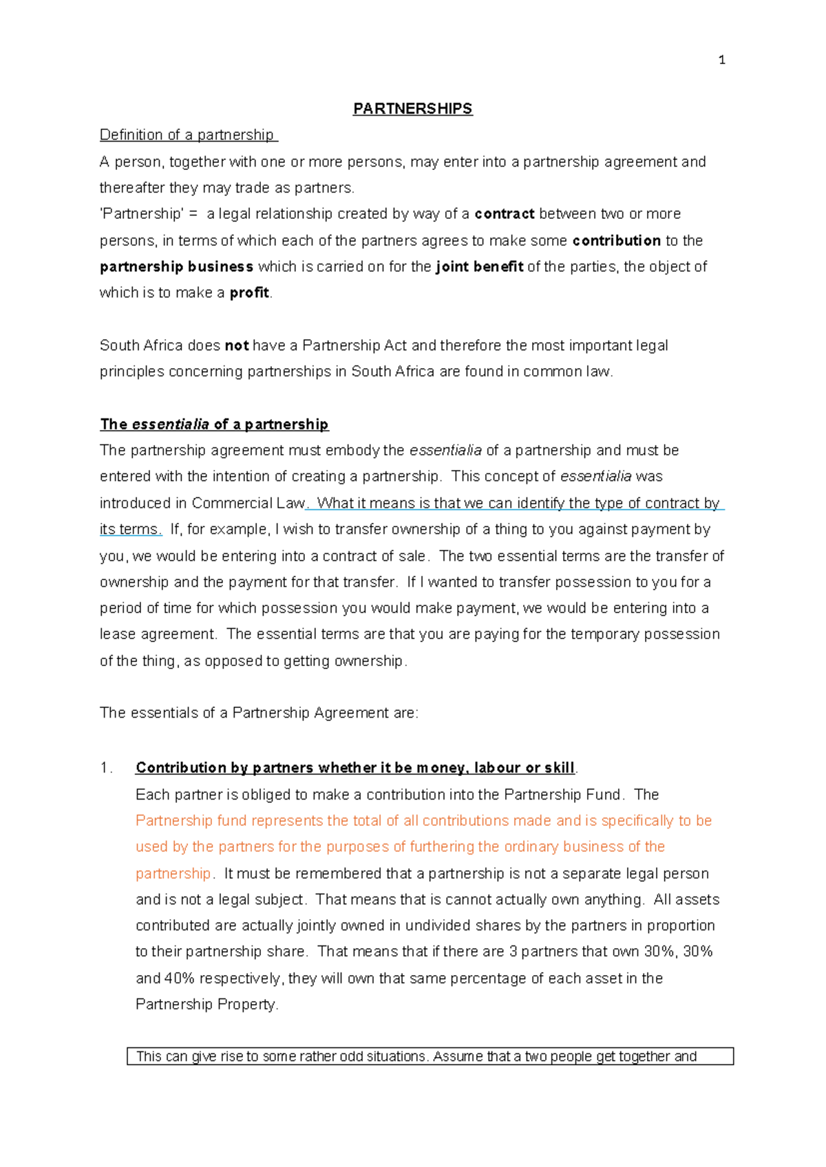 Week 2 - Partnership Notes & Key Questions Insights - Studocu