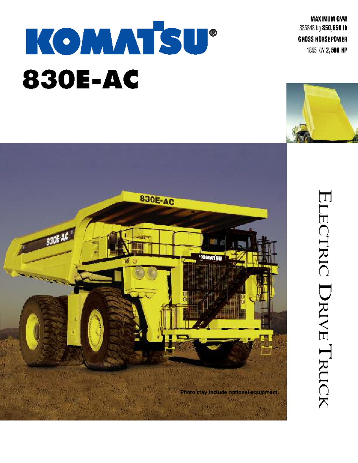 830E-AC - Electric Drive Truck Specifications Lecture Notes - Studocu