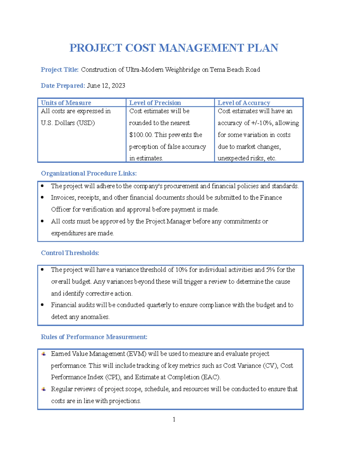 EVM Cheat Sheet: Key Metrics & Formulas for Project Management - Studocu