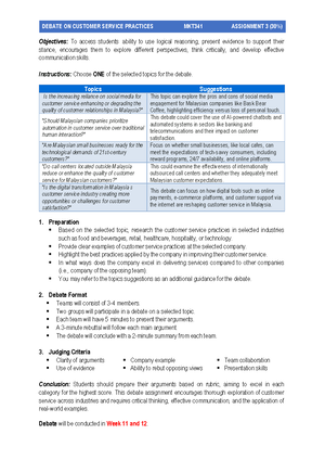 MKT341 Reflection Report Presentation Guidelines - Assignment 2 - Studocu