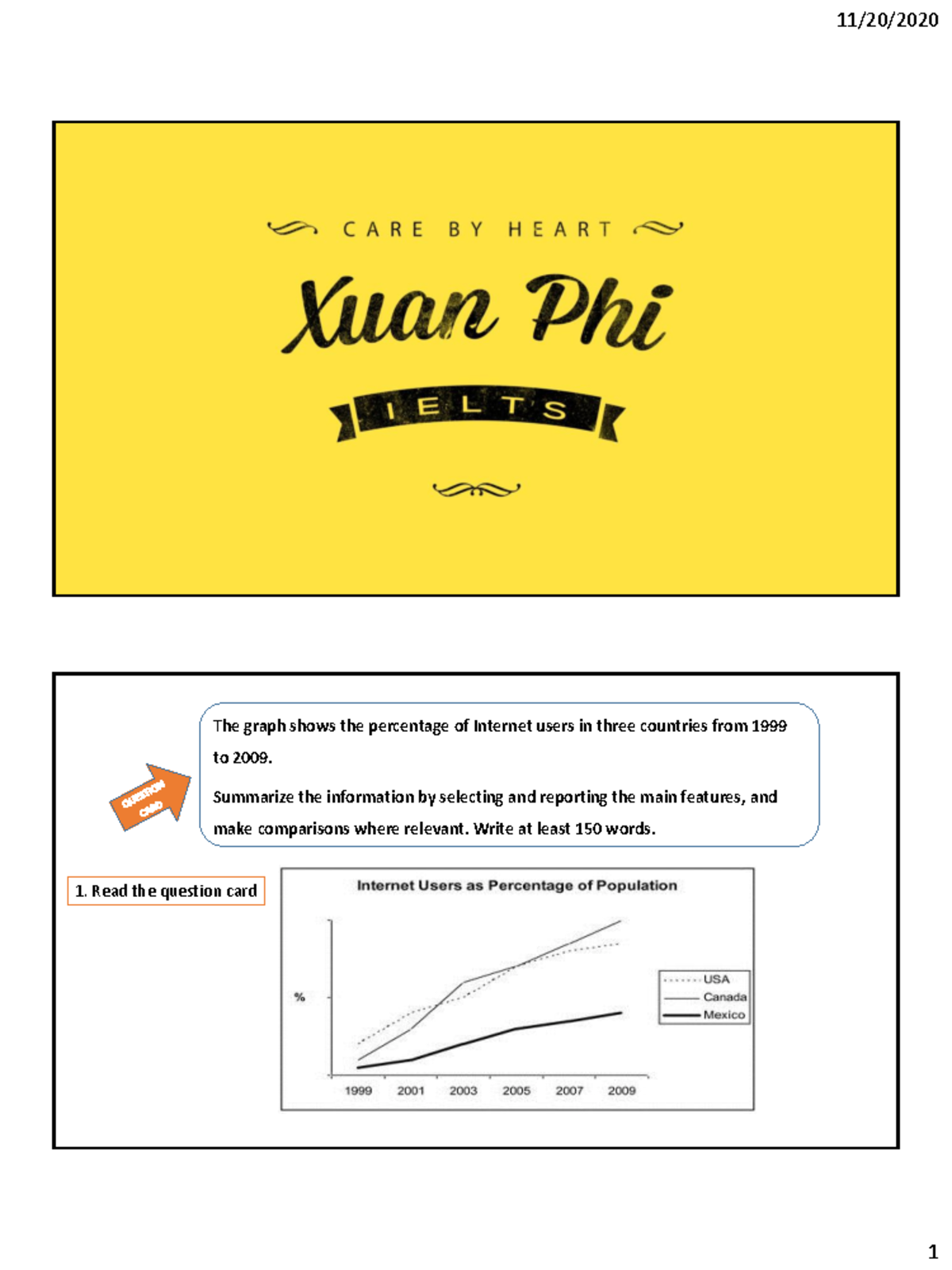 LINE Graph Sample Report 1 - The graph shows the percentage of Internet ...