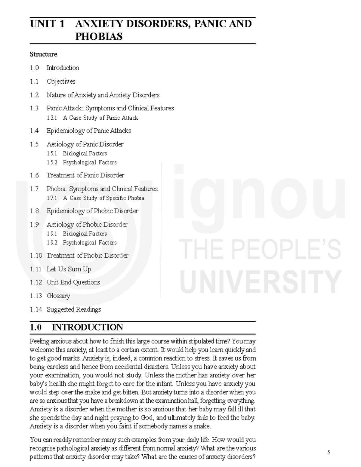 Psychology MA Unit 1: Anxiety Disorders, Panic, and Phobias Notes - Studocu