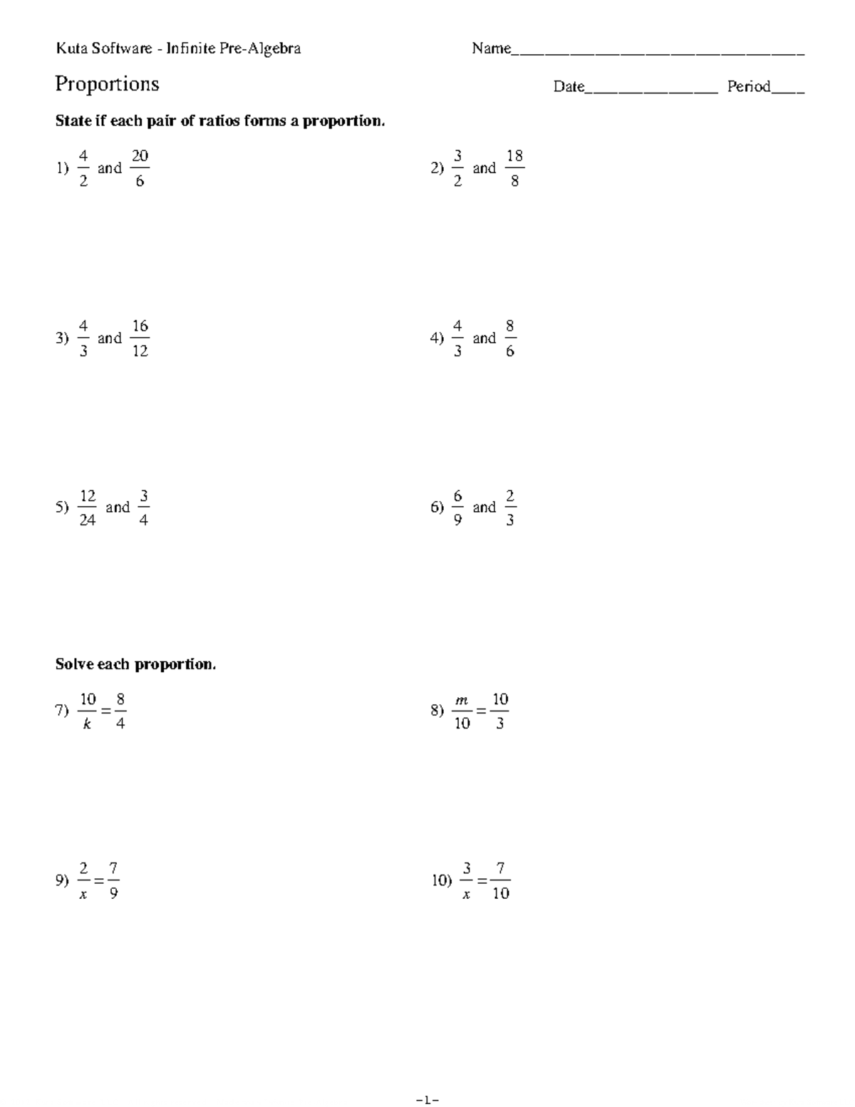 Proportions - Final Exam Notes KUTA 2 U 061 - Studocu