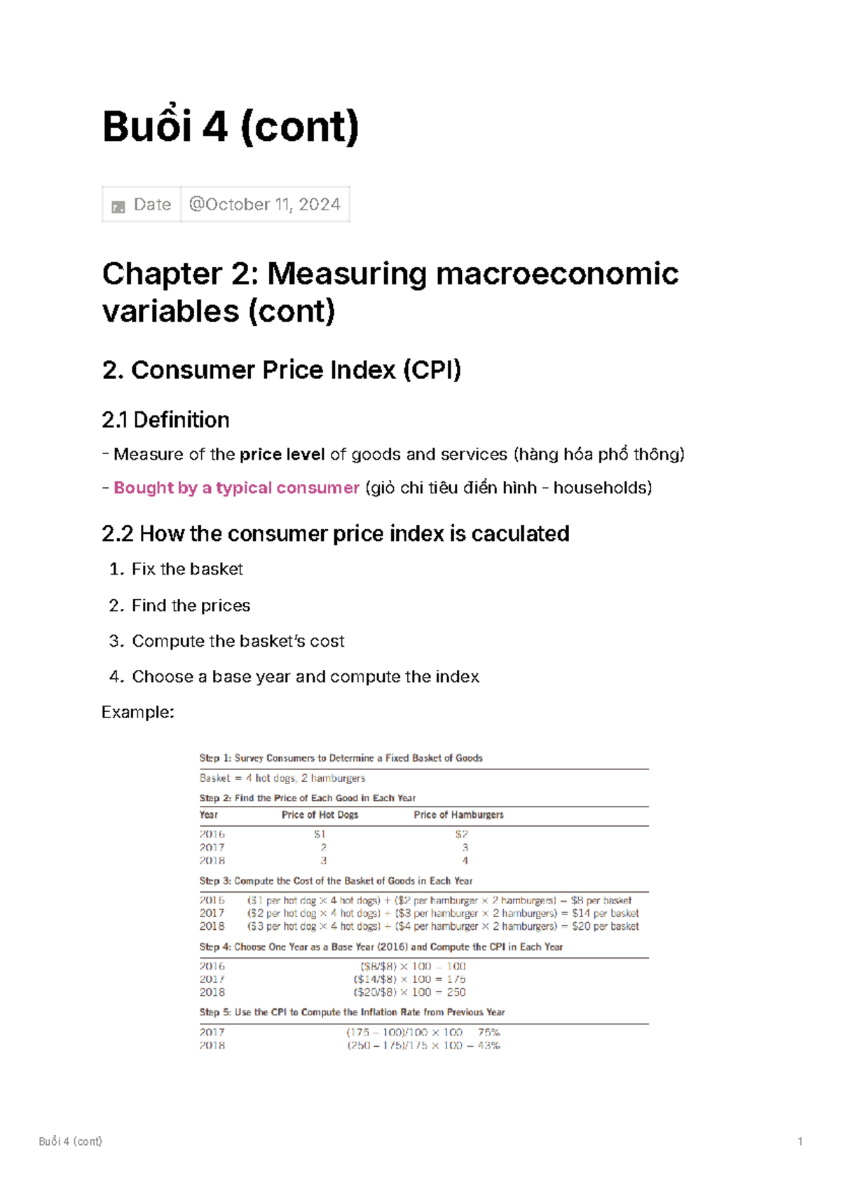 Macro 2.2 - Chapter 2: Measuring Macroeconomic Variables (Part 2) - Studocu