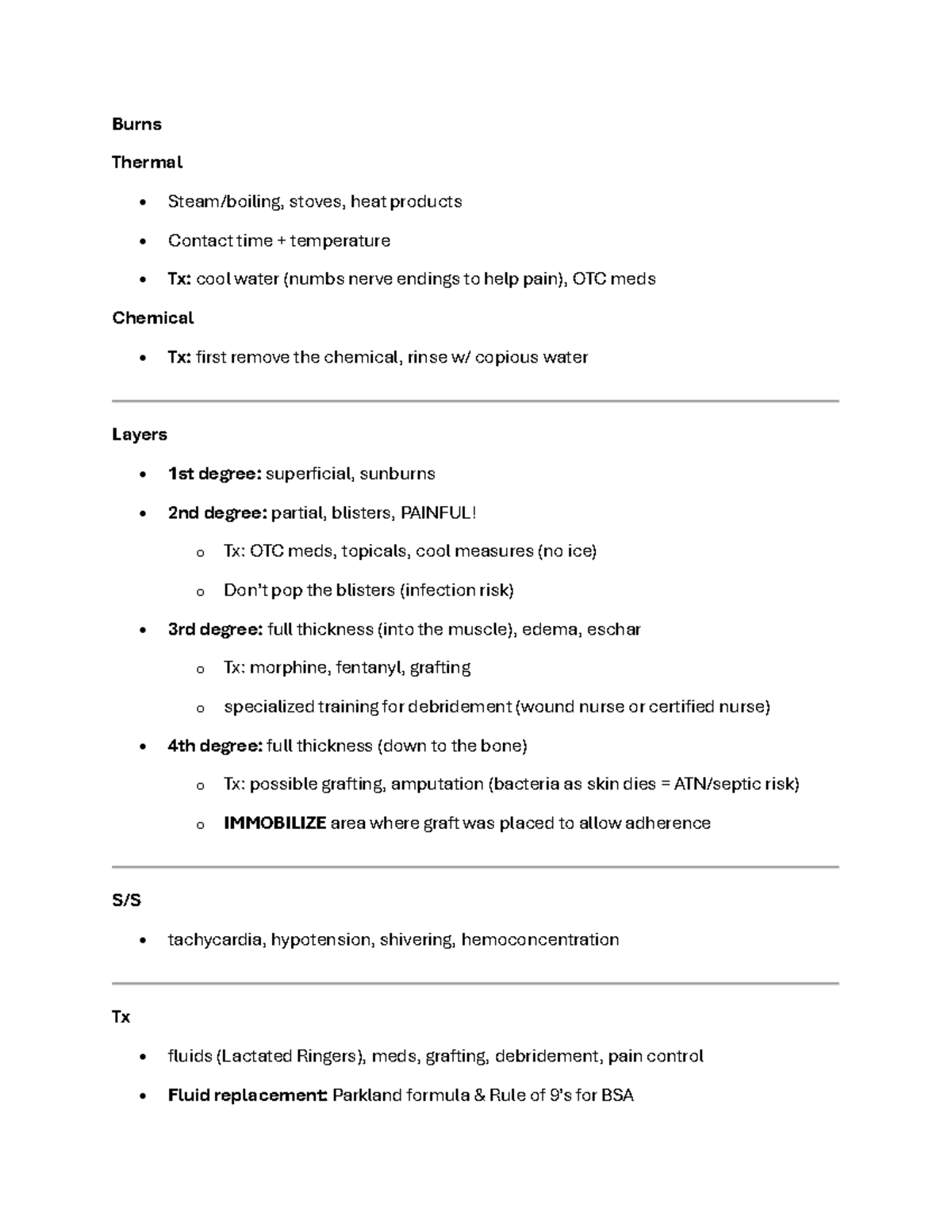 Exam 2 - Practice Questions on Burns and Neuro Conditions - Studocu