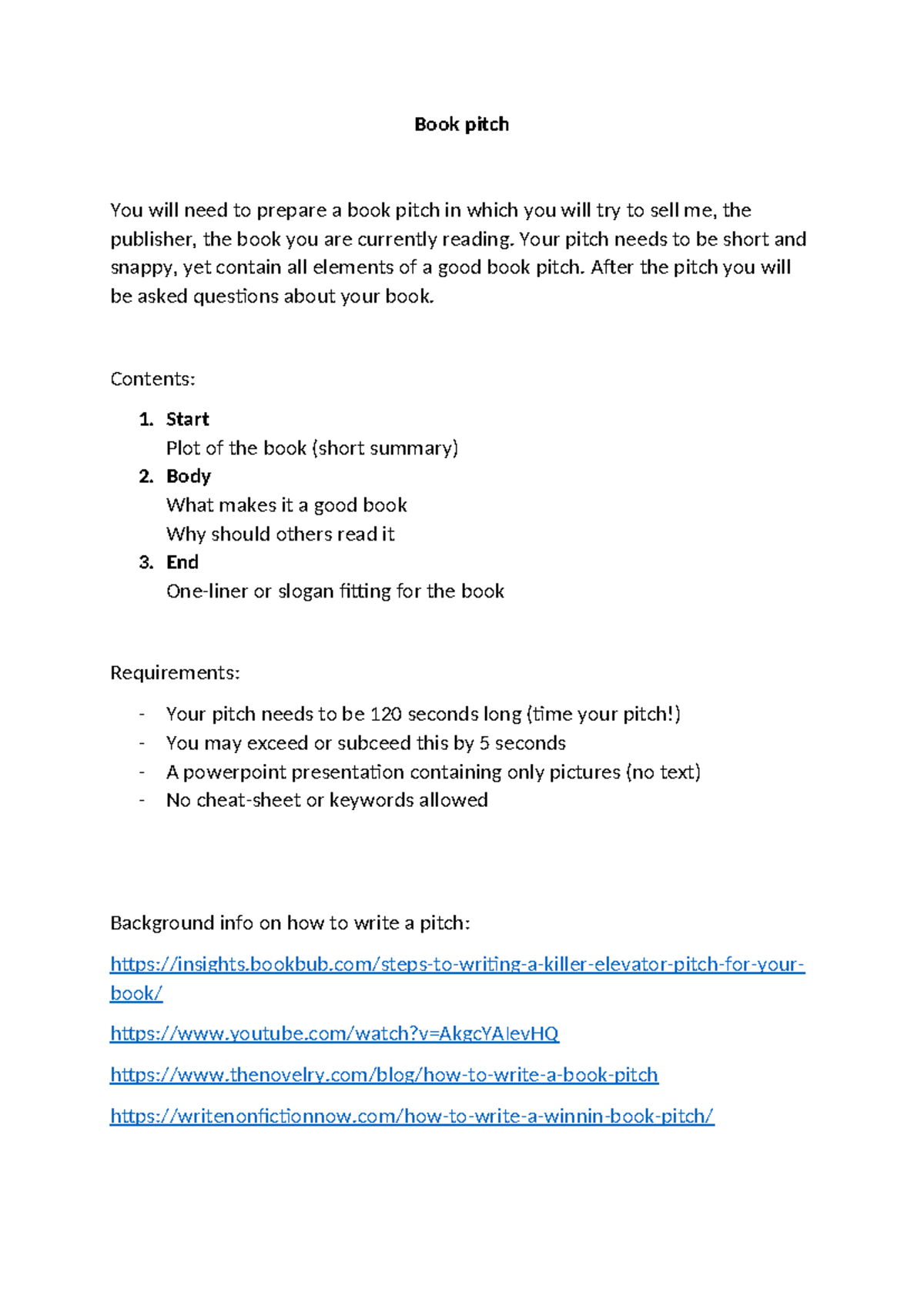 Book Pitch Guidelines: Crafting a Compelling Presentation - Studeersnel
