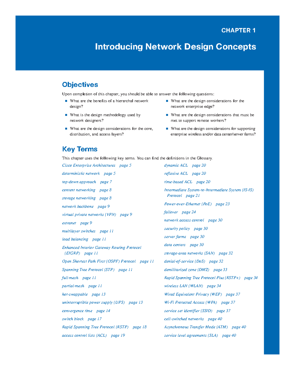Chapter 1: Network Design Concepts Overview for CCNA Discovery - Studocu