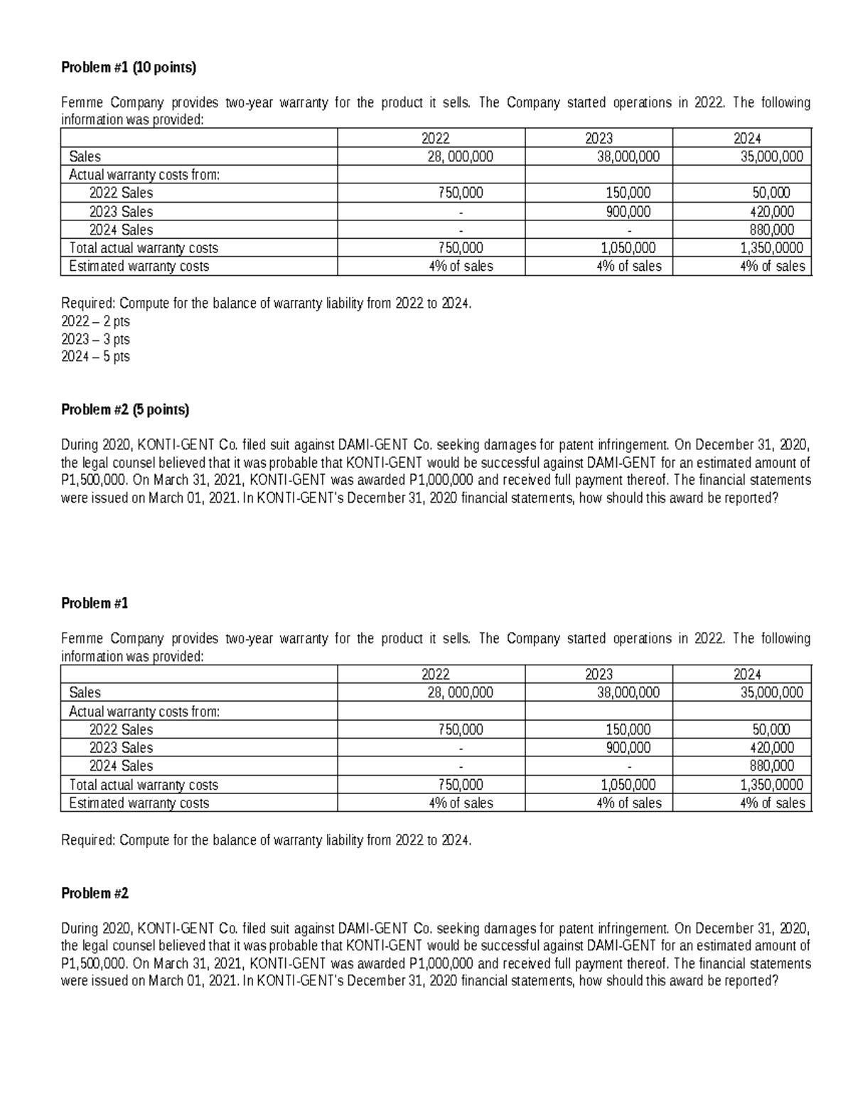 Quiz - Warranties and Provisions Analysis (ACCT 202) - Studocu