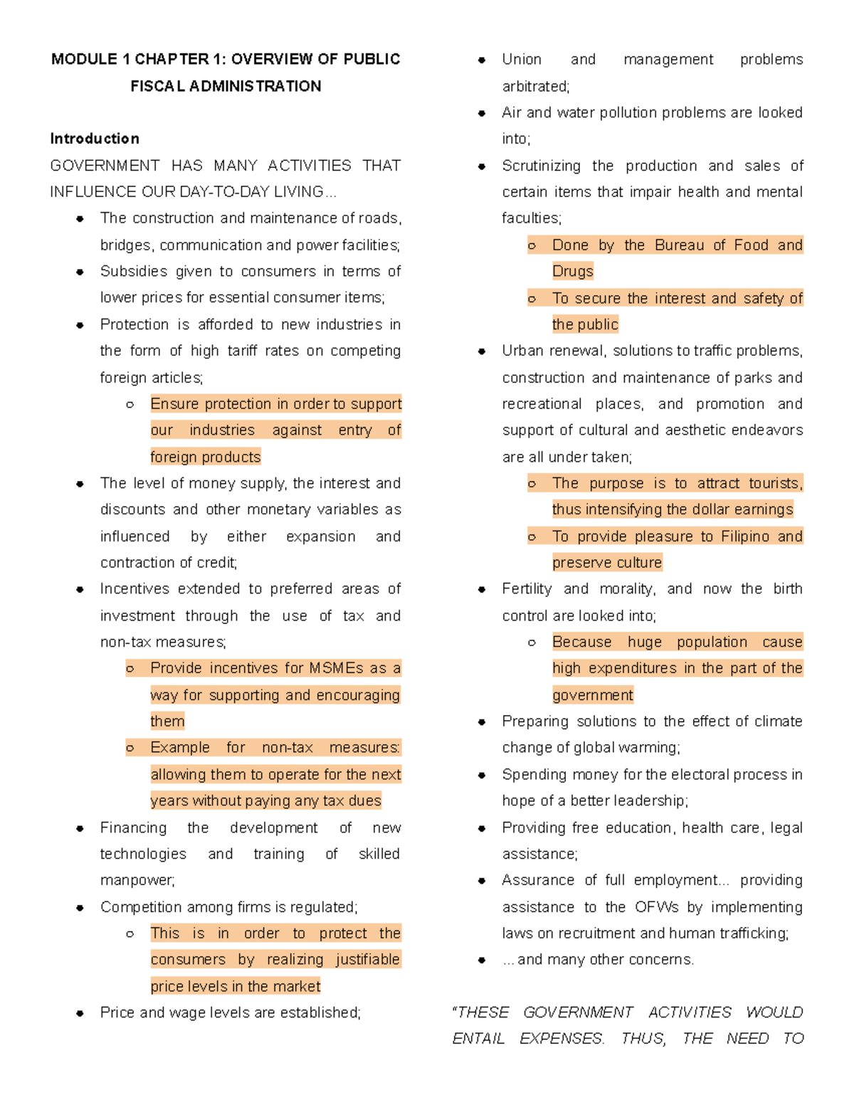 PUBFIN 101: Overview of Public Fiscal Administration - Chapter 1 ...