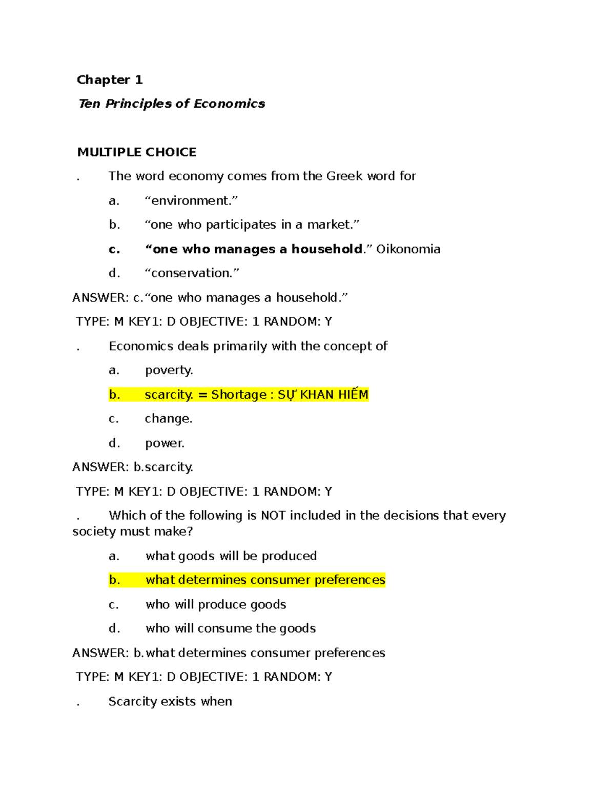Microeconomics Chapter 1: Key Principles and Concepts Overview - Studocu