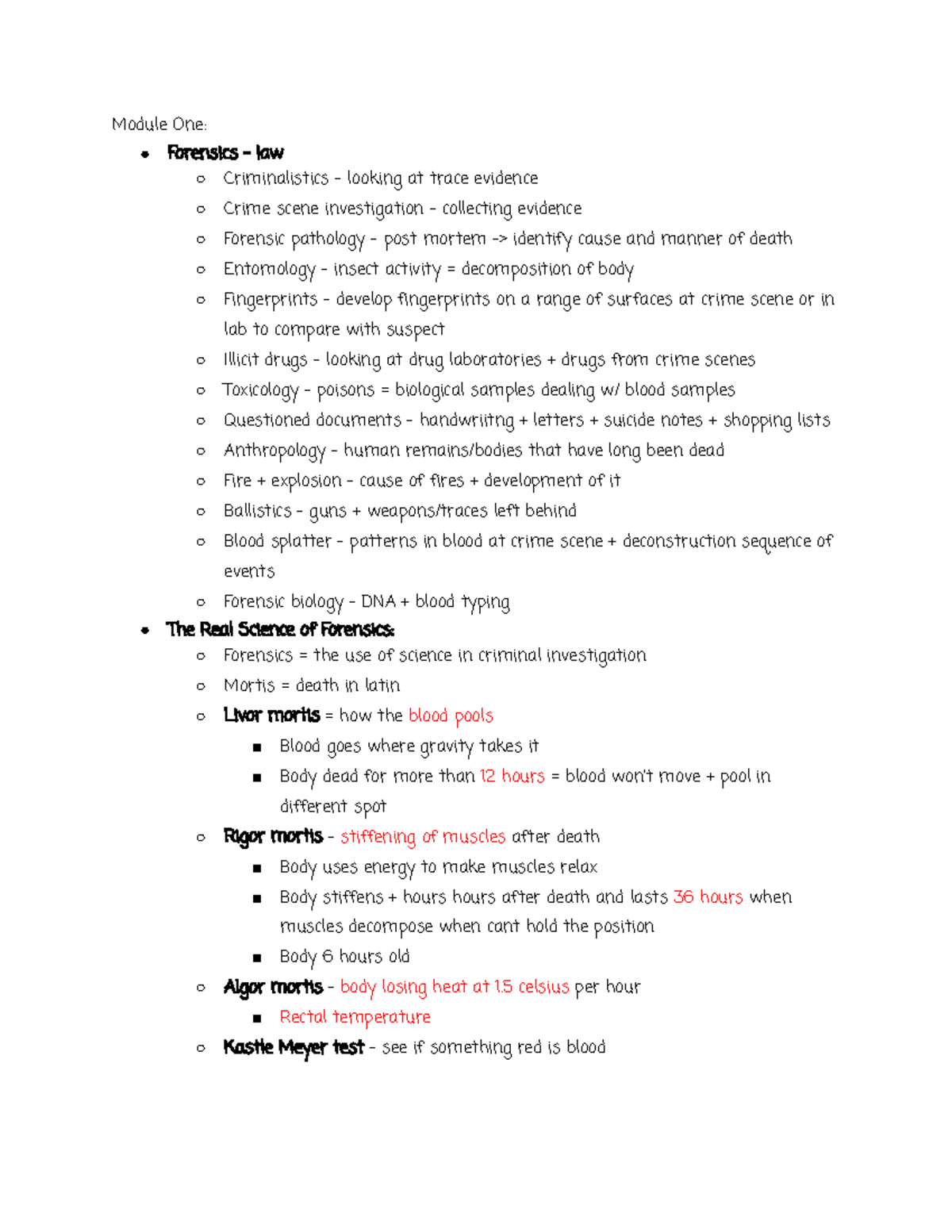 BIOL 150 Final Notes: Forensic Science Overview and Techniques - Studocu