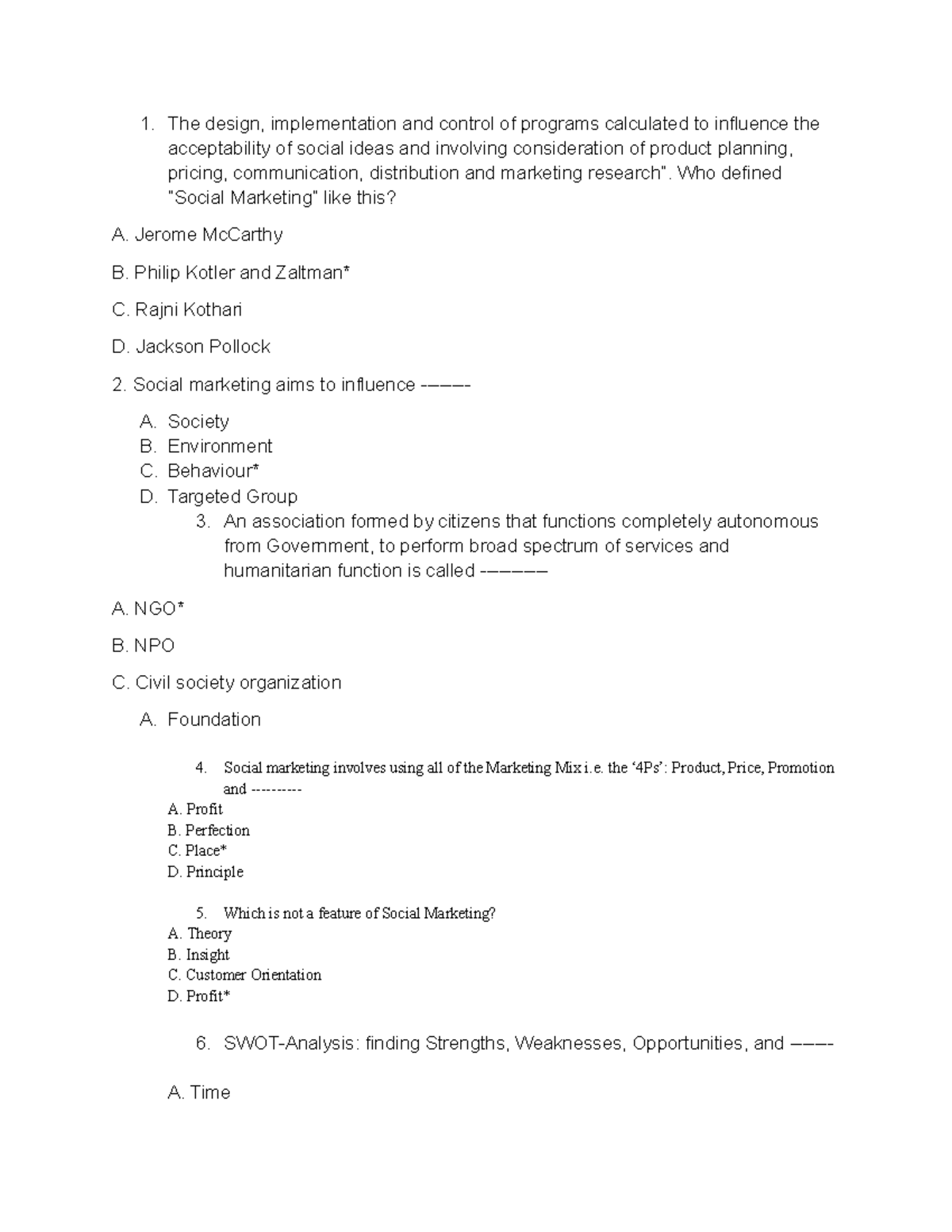 Question Bank for Social Engineering (SE 101) - Studocu