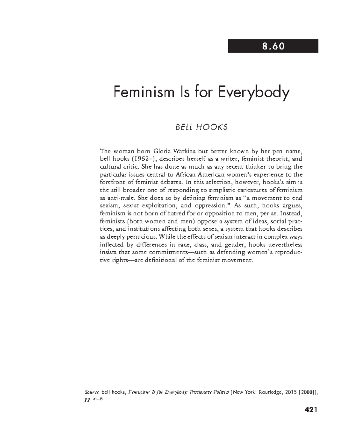 feminism is for everybody passionate politics