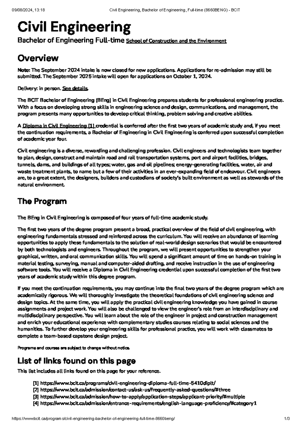 Civil Engineering, Bachelor of Engineering, Full-time (8660BENG) - BCIT ...