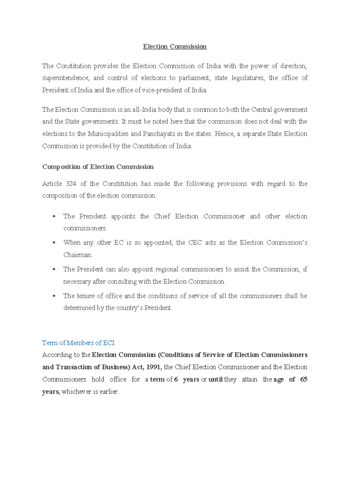 Election Commission of India: Structure, Functions, and Importance ...