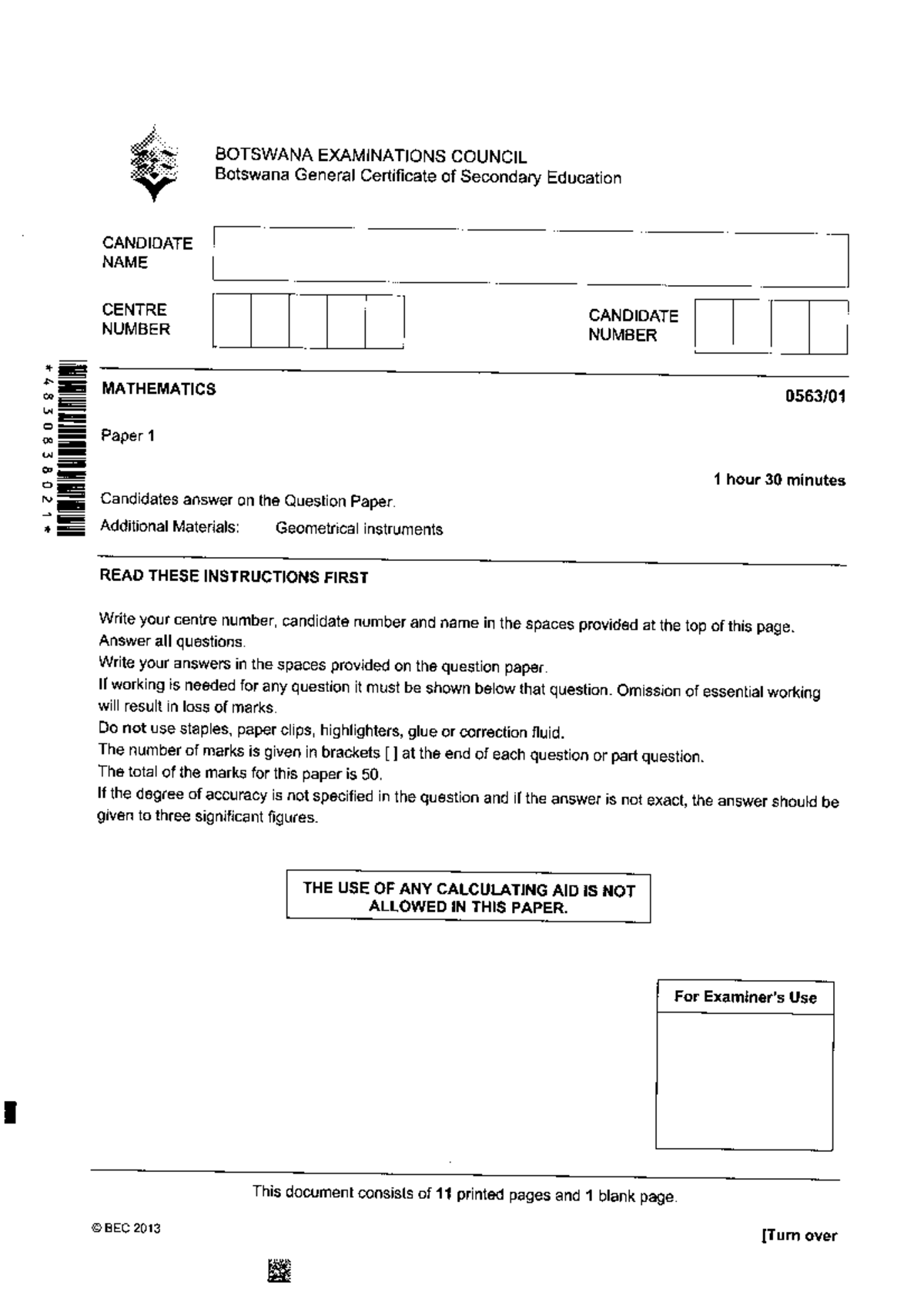 Maths Paper 1 Rev Kit - revision - social studies - Studocu