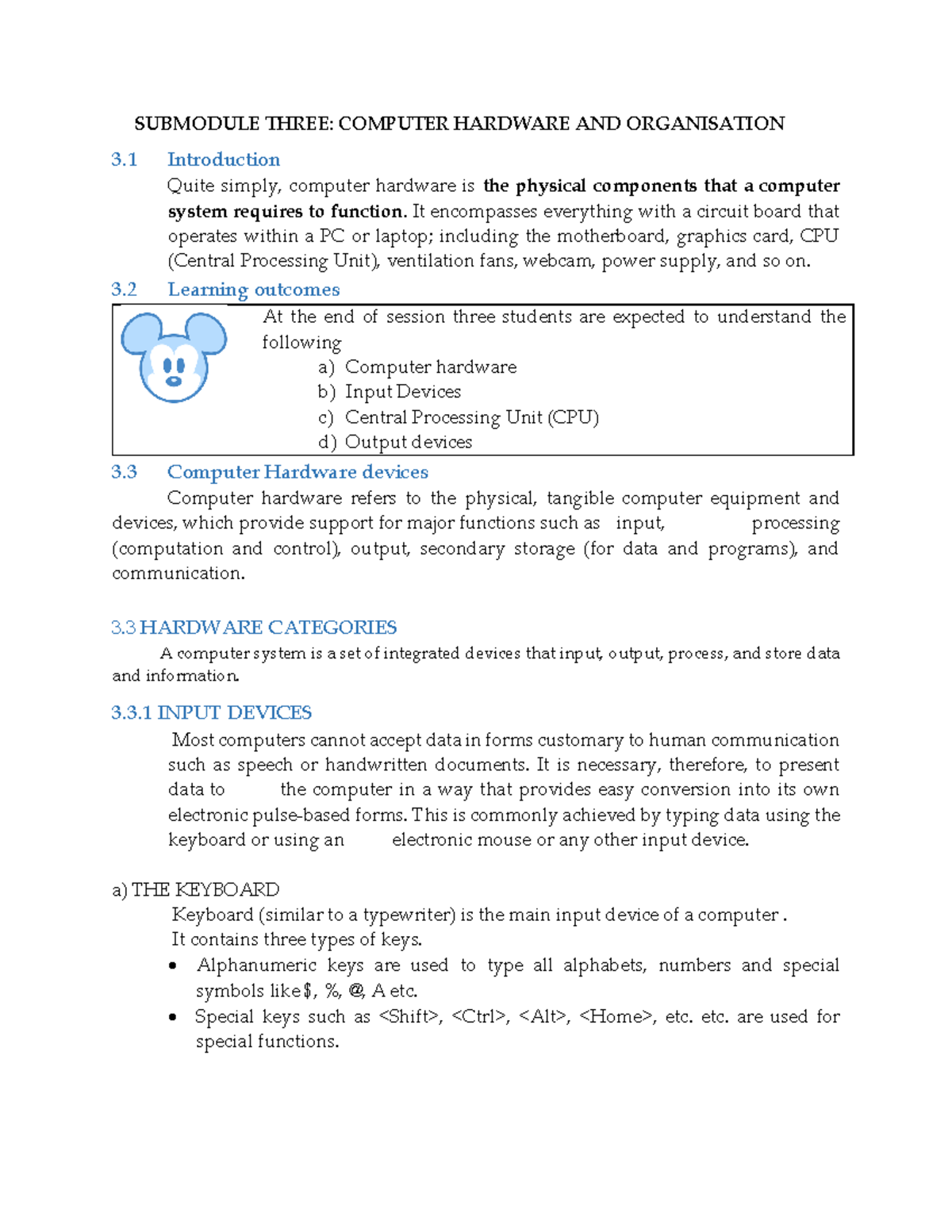 ICT [ Submodule Three] - Lecture notes on fundamentals of computing in ...