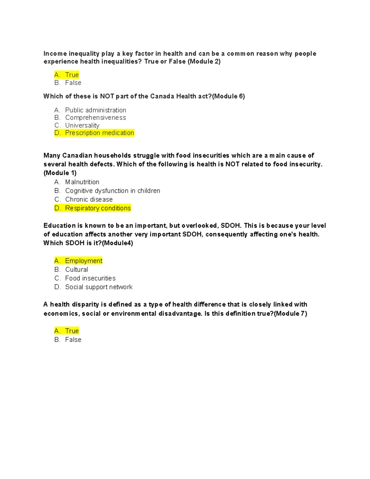 HS 1002 - Week 1 Lesson Notes on Social Determinants of Health - Studocu