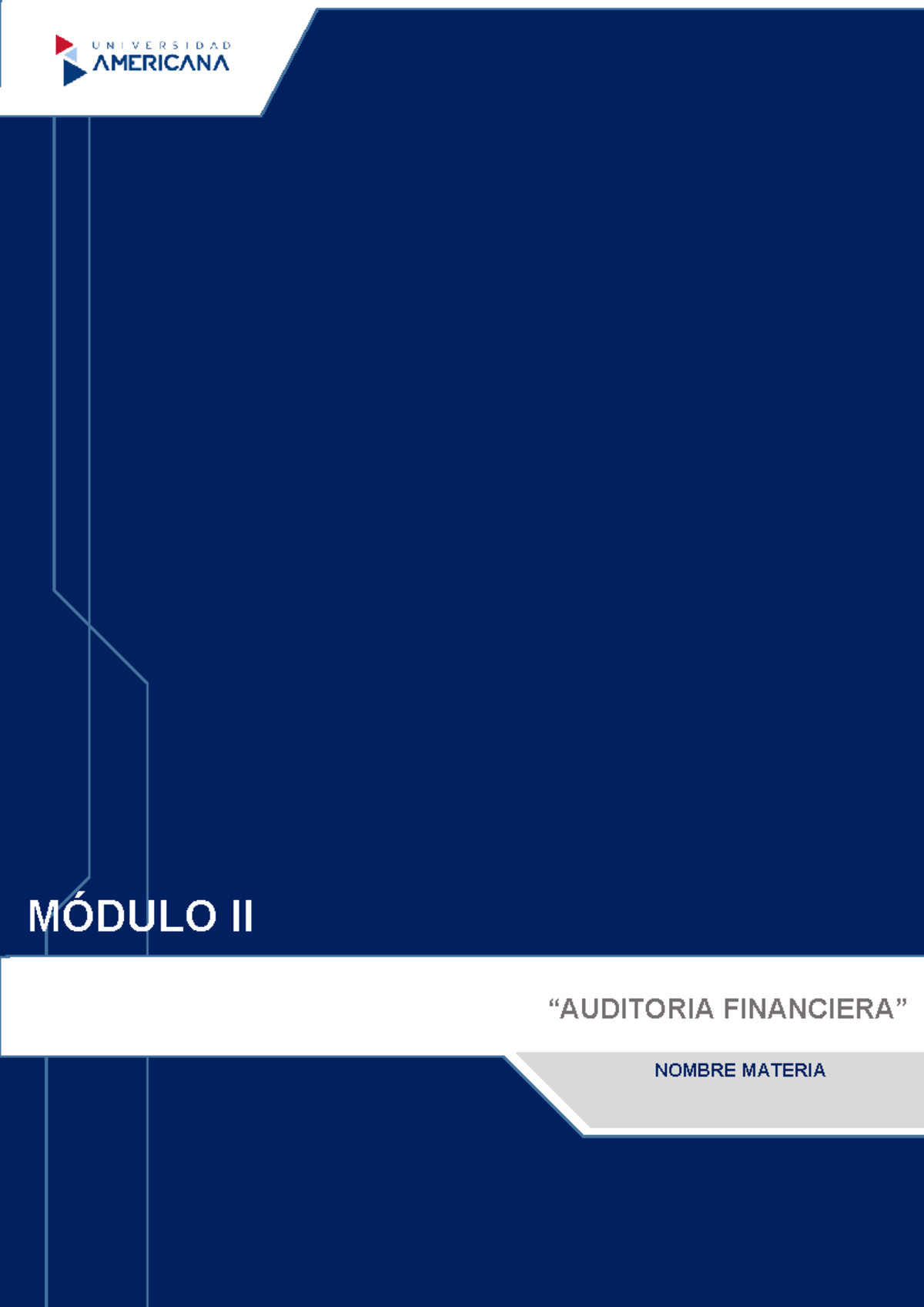 MÓDULO II: Cuestionario de Control Interno en Auditoría Financiera ...
