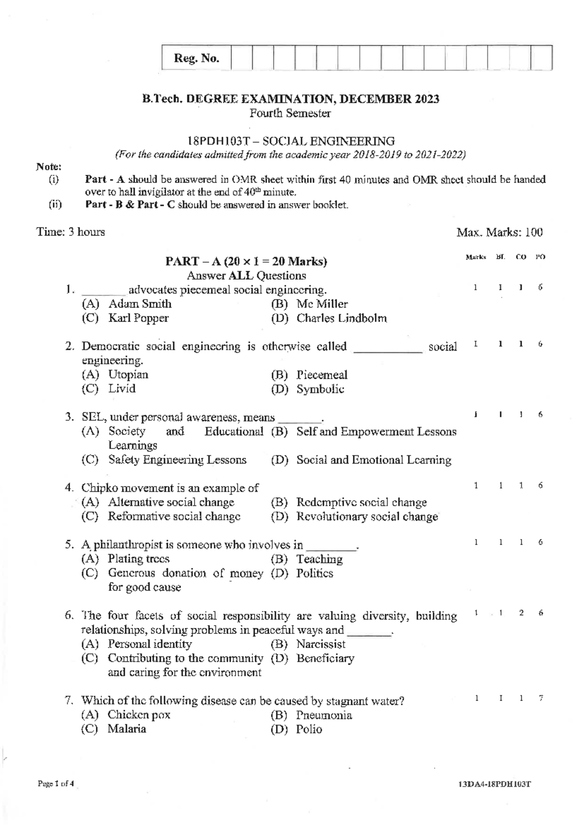 18PDH103T - Past Paper - Social Engineering - Studocu