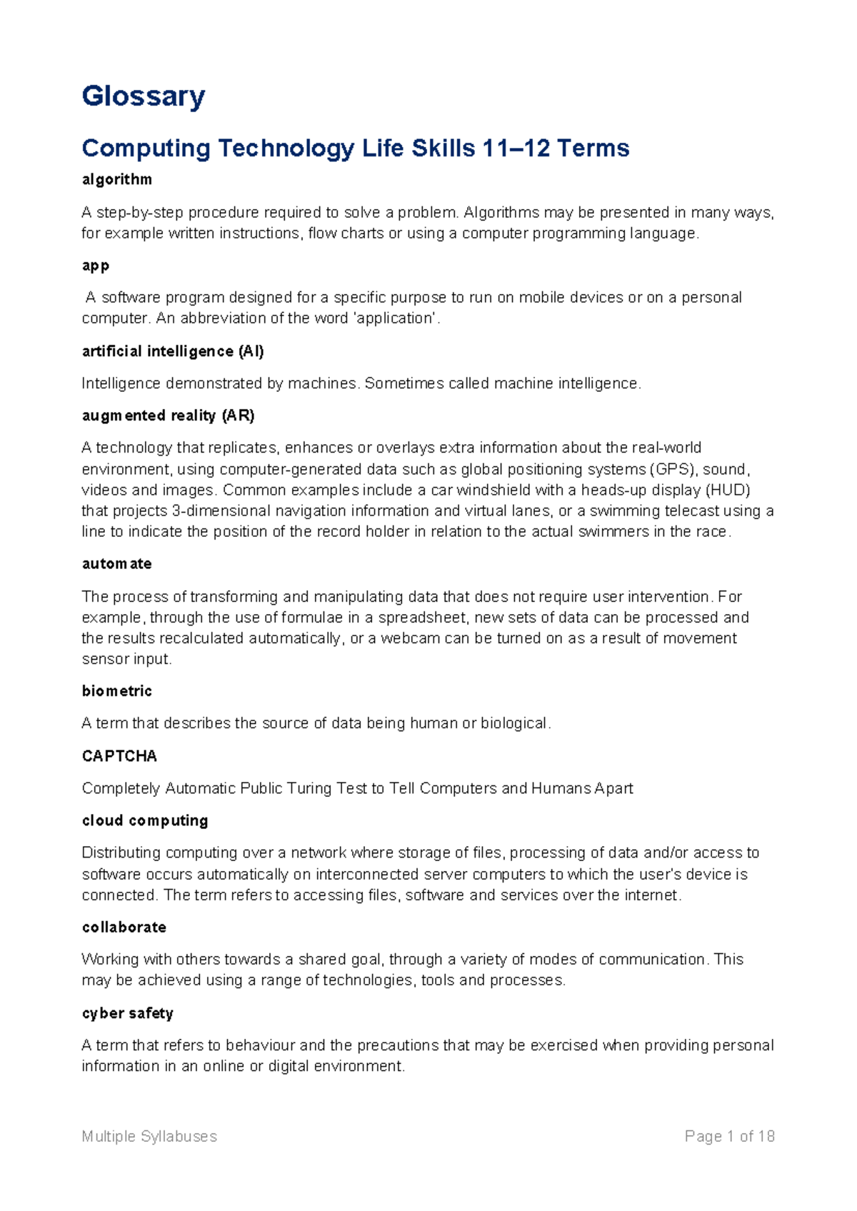 Enterprice computing - Glossary - Glossary Computing Technology Life ...