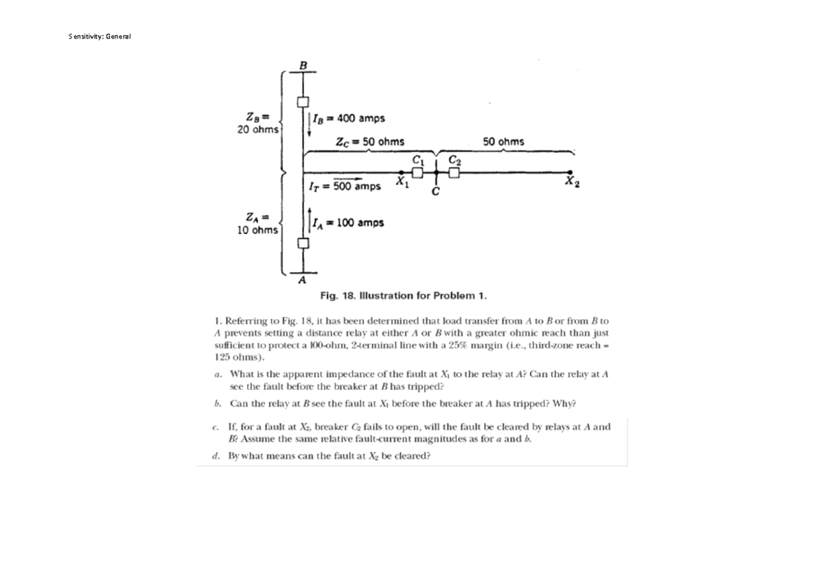 Distance Protection Calculations: Examples and Solutions - Studocu