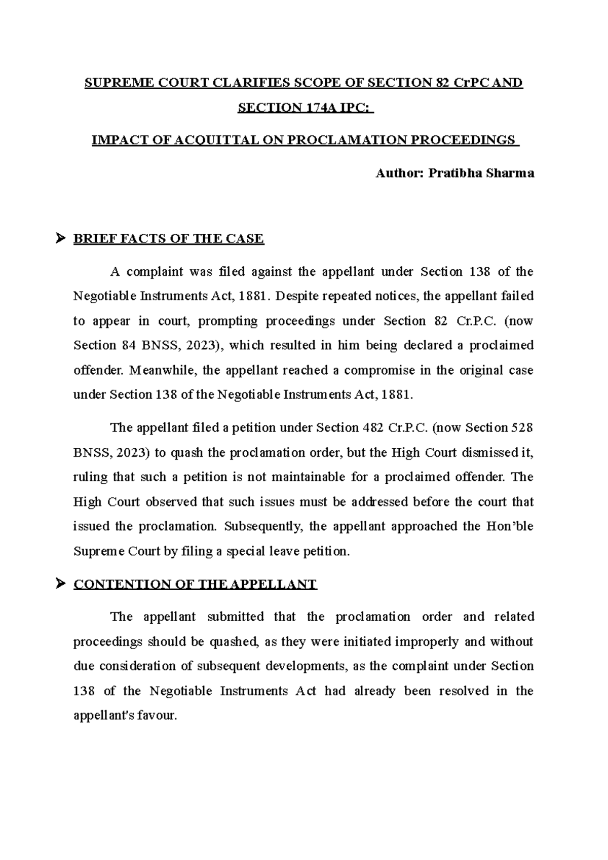 Daljit Singh's Case-Section 174A IPC - SUPREME COURT CLARIFIES SCOPE OF ...