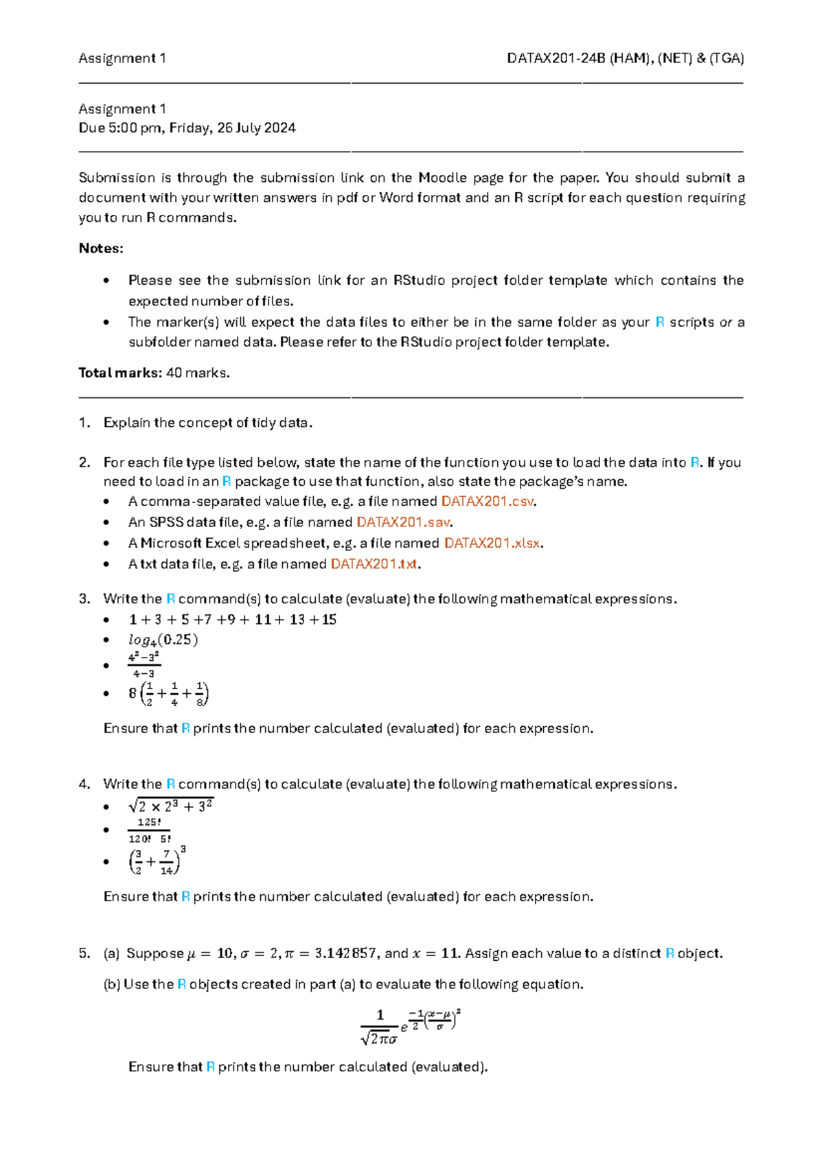 Assignment 1 DATAX201-24 B (HAM) & (NET) R Script Instructions ...