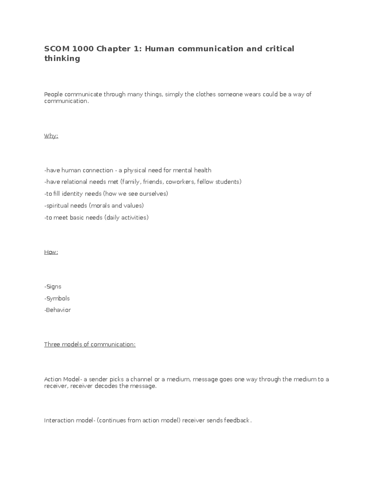 SCOM ch 1 notes - Teacher: Nurul Karim Bhuiyan - SCOM 1000 Chapter 1 ...