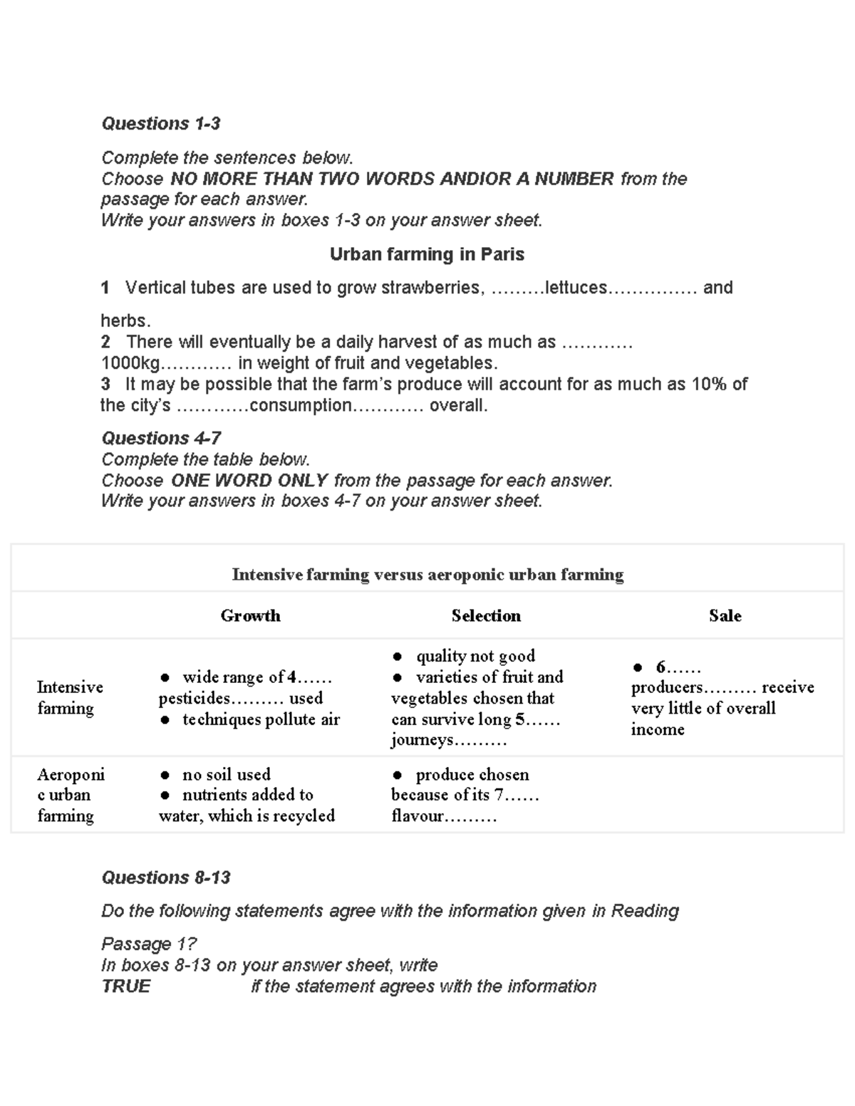 IELTS CAM 18 - Reading Test 1 Answer Key - Studocu