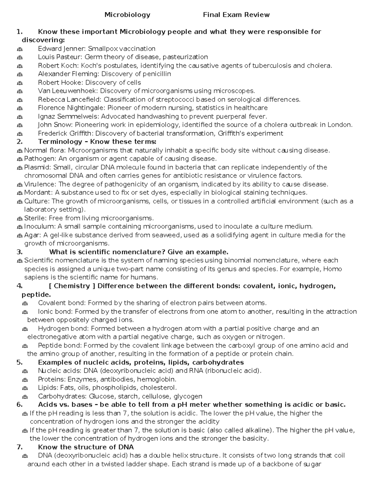 Microbiol 301 Final Exam Review: Key Concepts & Important Figures - Studocu