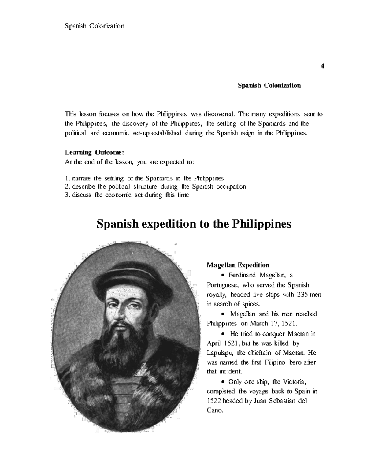 W3 Module-Lesson on the Spanish Colonization of the Philippines - Studocu