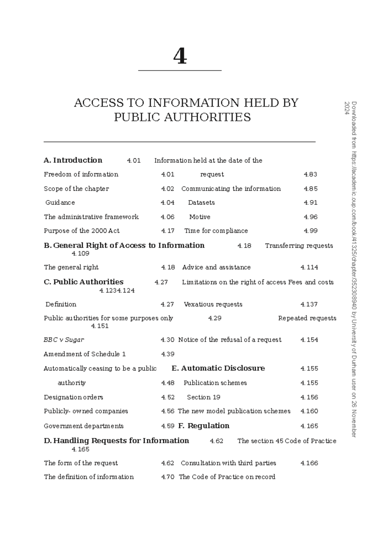 Access to information held by public authorities - 4 ACCESS TO ...
