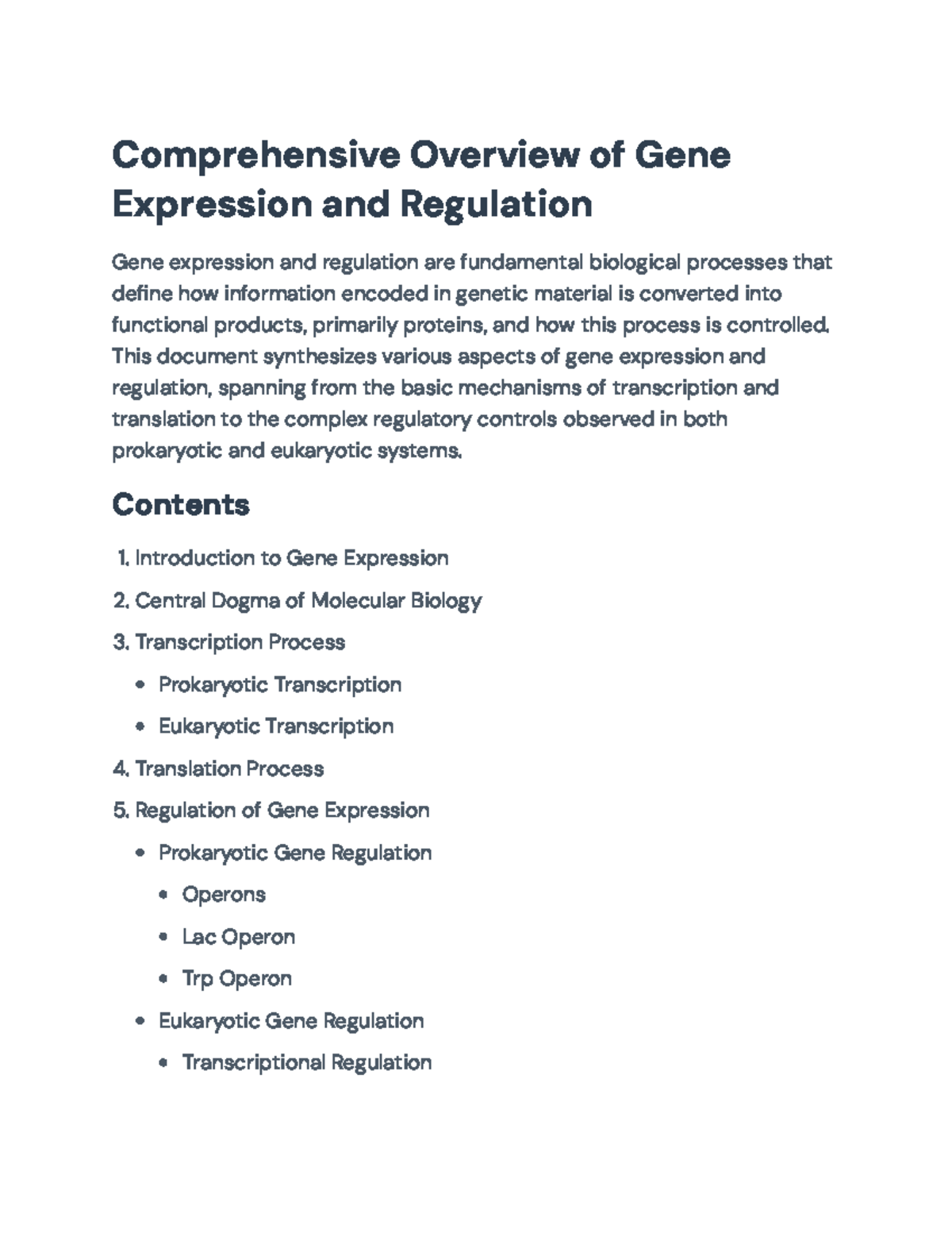 Comprehensive Guide to Gene Expression and Regulation in Biology ...