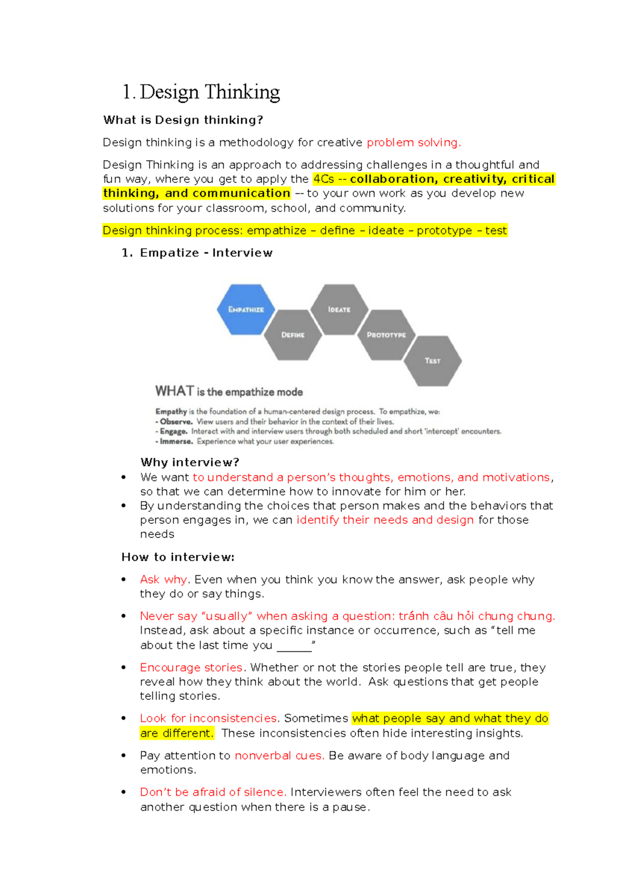 Ssb201 - Design Thinking and Effective Business Communication Guide ...