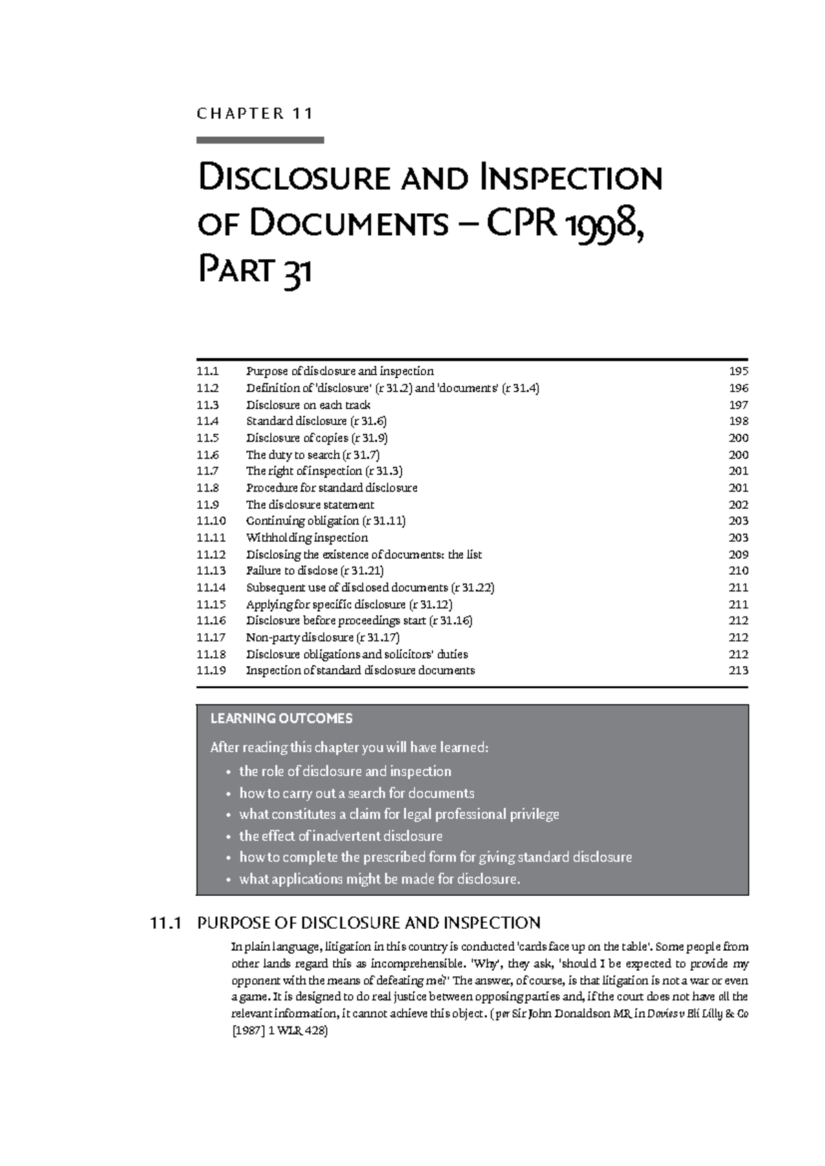 Ch 11 Disclosure - legal writing - Disclosure and Inspection of ...