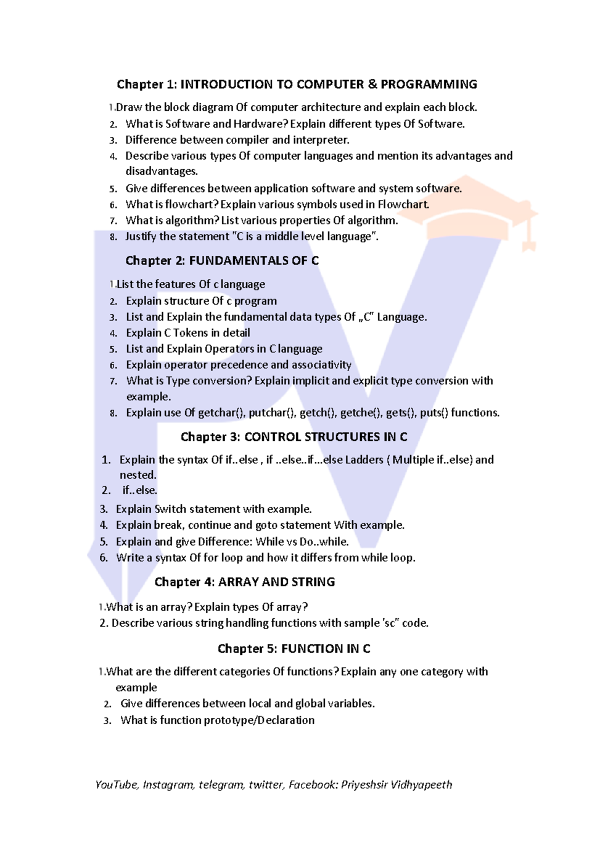 PPS: Chapter Notes on Computer Programming Fundamentals (ABA104) - Studocu