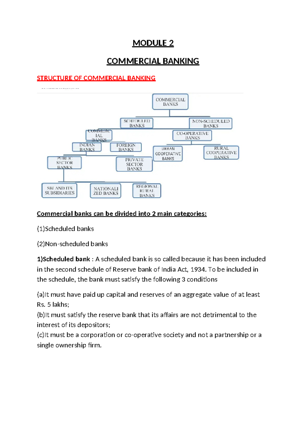 BSO-M2 - Structure of Commercial Banking and Financial Analysis Notes ...