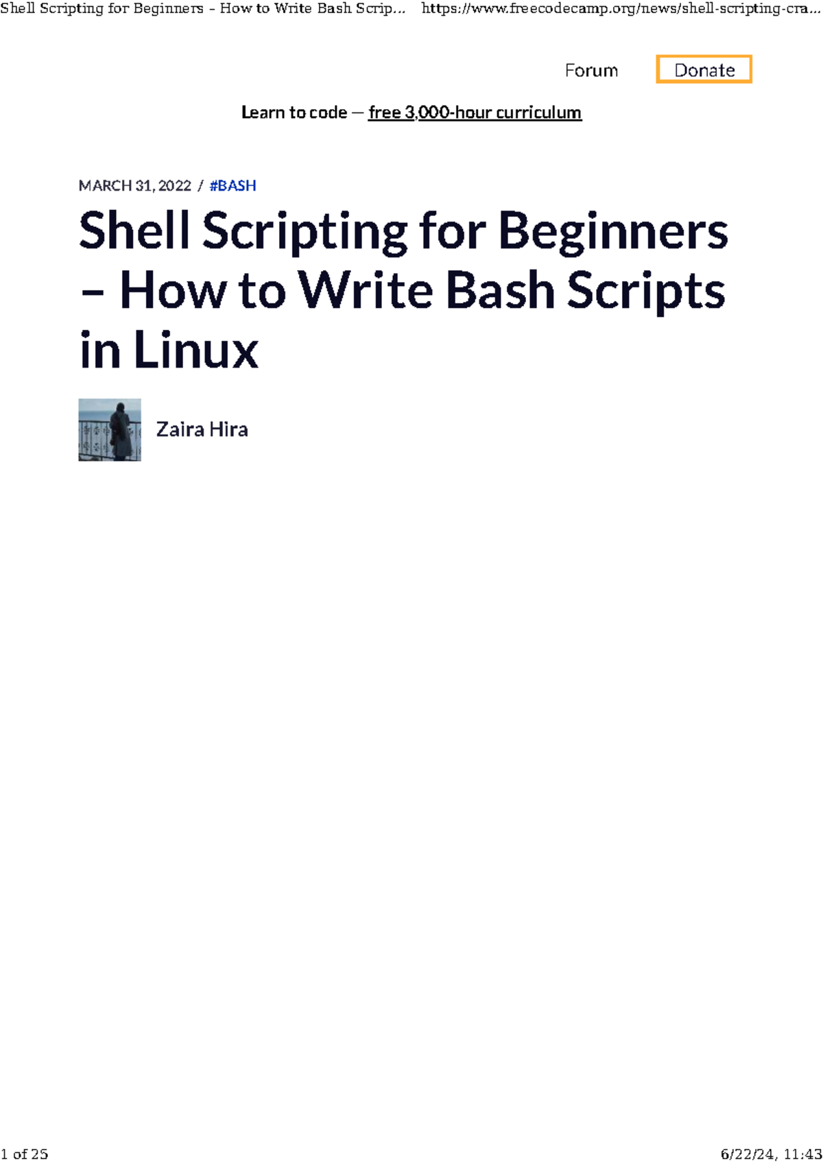 Shell Scripting 101: Writing Bash Scripts in Linux - Studocu