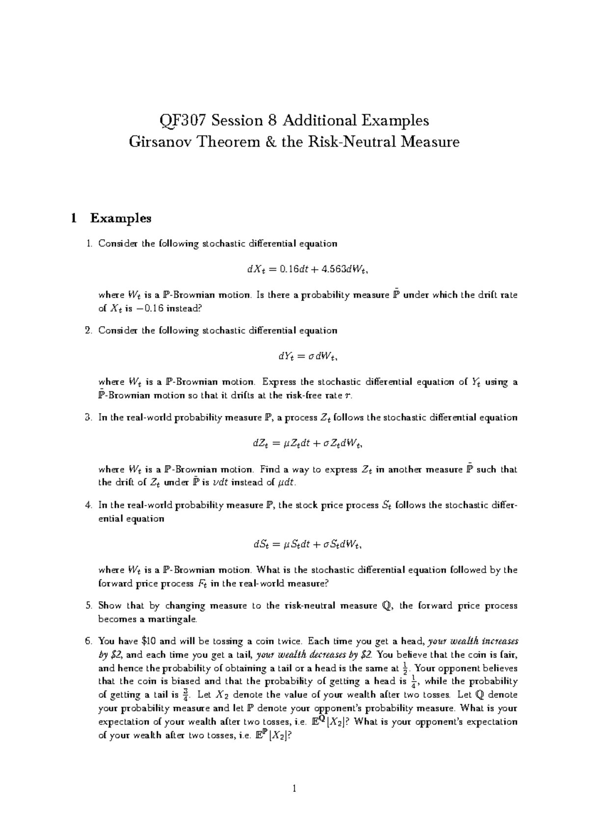 ST3131 Tutorial 5 Partial Solutions and Model Testing Analysis - Studocu