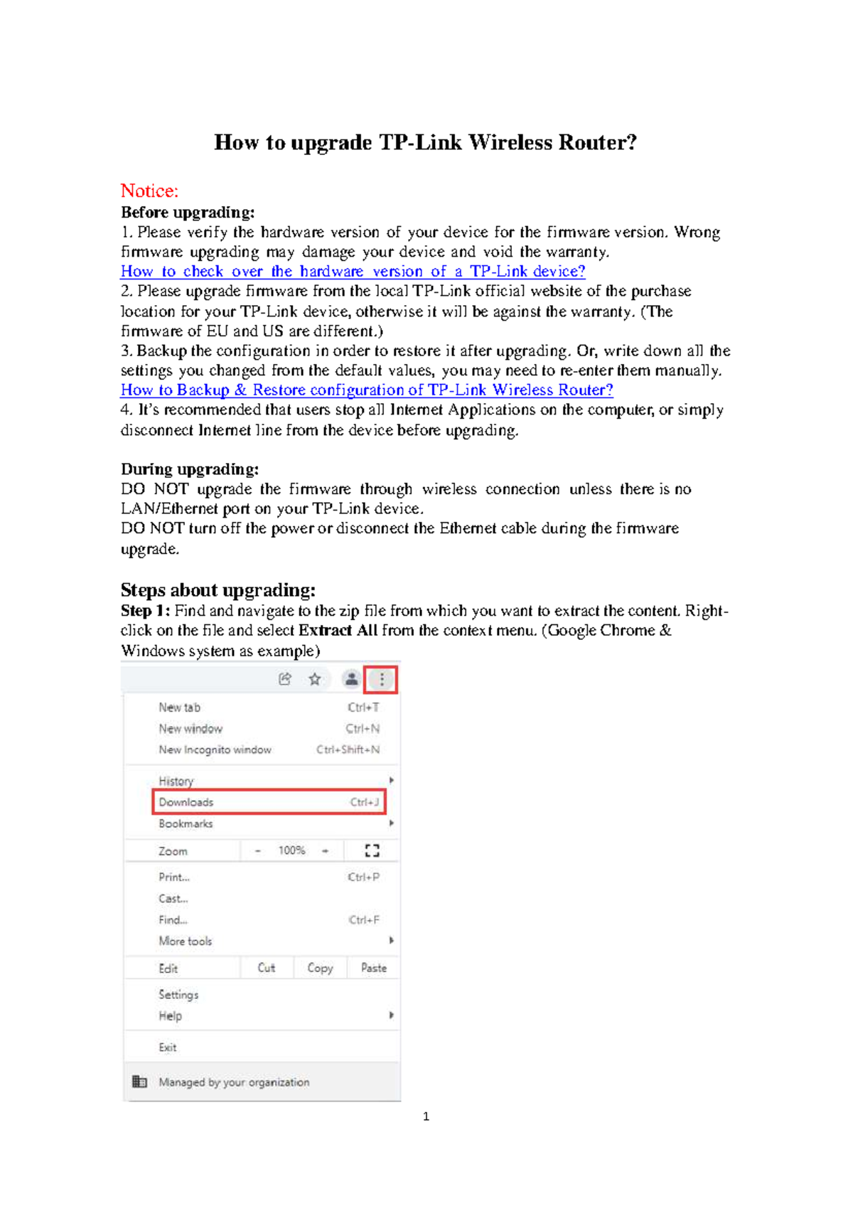 TP-Link Wireless Router Firmware Upgrade Guide - Studocu