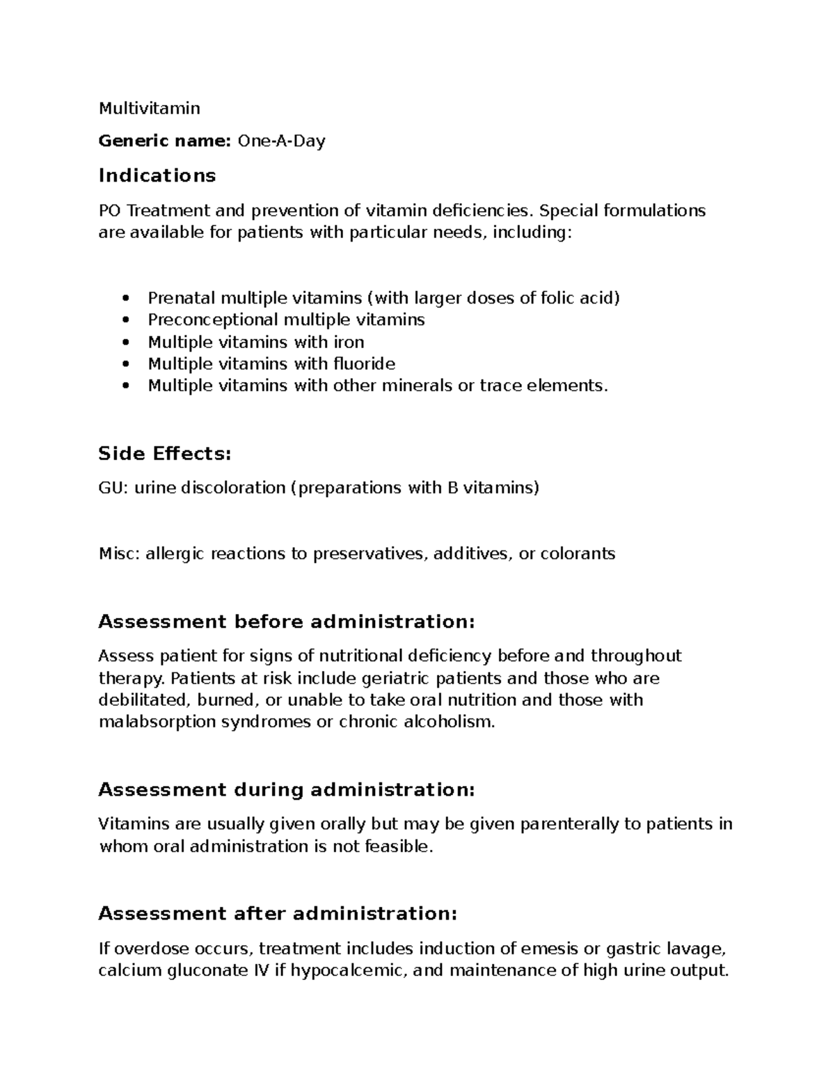 Drug Cards for Lab: Comprehensive Overview of Common Medications - Studocu